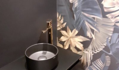 Création d'un WC et d'un lave mains black à Limonest